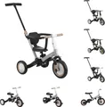 Produktbild: Kikkaboo Dreirad Flip 5 in 1 Stahlrahmen rutschfeste Griffe einstellbar umbaubar grau