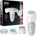 Produktbild: Braun Silk-épil 5 Epilierer Damen für Haarentfernung / Haarentferner, Aufsätze für Rasierer, Trimmer und Massage für Körper, Tasche, 5-625, weiß/grau