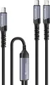 Produktbild: Swissten, 2-in-1 Kabel 5A USB-C/Lightning 100W 1.5 m, Schwarz