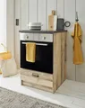Produktbild: Home affaire Herdumbauschrank Sherwood mit Apothekergriffen aus Metall, Breite der Arbeitsplatte 63 cm