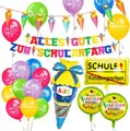 Produktbild: Einschulung Schulanfang Schuleinführung Deko, Alles Gute zum Schulanfang Girland