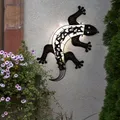 Produktbild: LED Solar Leuchte Gecko Echse Deko Wand Lampe Garten Außen Figur bronzefarben
