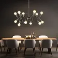 Produktbild: Wofi - Pendelleuchte Wohnzimmer Industrial Sputnik Kronleuchter Deckenlampe Vintage Retro, Metall, 12x E27 Fassung, DxH 95x109 cm 6445.12.09.8000