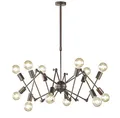 Produktbild: Wofi Pendelleuchte Wohnzimmer Industrial Sputnik Kronleuchter Deckenlampe Vintage Retro, Metall, 12x E27 Fassung, DxH 95x109 cm, 6445.12.09.8000