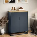 Produktbild: skølm Izar Sideboard 80 cm breit, Anthrazit, 2 Fächer, Holzablage, Metall