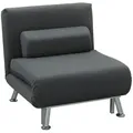 Produktbild: KLAPPBAR Schlafsessel Schlafsofa Klappmatratze Bett Gästebett Dunkelgrau