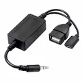 Produktbild: P14 3.5mm AUX Audio Stecker auf USB A Buchse Auto Audio Adapter Kabel + Micro B