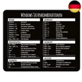 Produktbild: Mauspad mit Windows Tastenkombinationen I 24 x 19 cm I Mousepad in