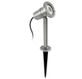 Produktbild: EGLO LED Pollerleuchte NEMA Erdspieß, Strahler, Außenbeleuchtung, silber, GU10, IP54, LED wechselbar, Warmweiß, Bodenspieß, Leuchtenspot verstellbar, Garten, Terrasse, 24x11x8,5cm