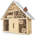 Produktbild: WILDLIFE HOME Insektenhotel - Naturbelassen & Wetterfest, Insektenhaus aus Naturholz für Bienen, Wildbienen, Marienkäfer & Schmetterlinge, Bienenhotel & Nisthilfe zum Aufhängen