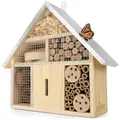 Produktbild: WILDLIFE HOME Insektenhotel - Naturbelassen & Wetterfest, Insektenhaus aus Naturholz für Bienen, Wildbienen, Marienkäfer & Schmetterlinge, Bienenhotel & Nisthilfe zum Aufhängen