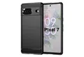 Produktbild: betterfon Handyhülle Carbon Hülle für Google Pixel 7 Backcover TPU Silikon Bumper Schwarz, Carbon-Look – stoßfestes Case mit Air-Cushion & Metall-Optik