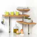 Produktbild: 5five Simply Smart - Eckregal 3 Ebenen Bambus Edelstahl - 5five