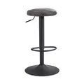 Produktbild: FineBuy Barhocker Wildlederoptik Grau ohne Lehne, verstellbar 58-79 cm