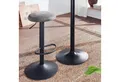 Produktbild: FINEBUY Barhocker FB23310 Wildlederoptik Hocker Stoff/Metall Bistrohocker 100 kg Rund (Barstuhl 100kg, Küchenhocker Drehbar, Tresenhocker), Grau Wildlederoptik Hocker ohne Lehne 58 - 79 cm