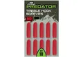Produktbild: Fox Rage Drillingshaken Fox Rage Predator Red Treble Hook Sleeves - 10 Hülsen zum Vorfachbau