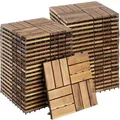 Produktbild: tectake Terrassenfliesen, Braun, Holz, Quadratisch, 31x2.2x31 cm, Gartenzubehör, Terrassen- & Balkonböden, Terrassenfliesen