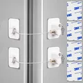 Produktbild: 2 Stück Kühlschrank Schloss für Kindersicherung - Kühlschrankschloss Ohne Bohren - Kühlschrankschloss mit Schlüssel - Kindersicherung Kühlschrank - Schloss für Kühlschrank - Waschmaschinen Schloss