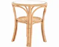 Produktbild: Rattantisch klein Ø 56 cm mit Glasplatte Beistelltisch Wohnzimmertisch (Natur)