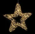Produktbild: Lunartec Fenster-Deko Weihnachten: 3D-LED-Lichterstern, Firework-Effekt, 960 LEDs, warmweiß, IP44, 38 cm (Fensterdeko Weihnachten, Fensterdekos)