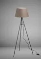 Produktbild: TRANGO LED Stehlampe, 1522BL Tripod Stehleuchte *BROWNIE* inkl. E27 LED Leuchtmittel warmweiß - mit Stofflampenschirm in Braun - Lampenstativ Dreibein - Höhe: 150cm, Wohnraum - Schlafraum - Standlampe - Stehlampe Design zeitlos