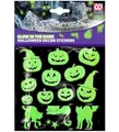 Produktbild: W WIDMANN MILANO Party Fashion 86851 - Leuchtende Halloween Deko-Sticker, Glow in the Dark, 21 x 15 cm, Aufkleber, Dekoration, Halloweenparty, Mottoparty