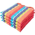 Produktbild: STUHLKISSEN 4er-Set bunt gestreift 40/40/5 cm