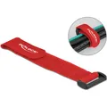 Produktbild: Delock Klett-Kabelbinder mit Schlaufe L 190 x B 25 mm rot 5 Stück (Klettkabelbinder, 190 mm, 5 Stk.) (19532)