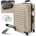 Produktbild: KESSER Hartschalen-Trolley Reisekoffer 84L Koffer Inkl. Kofferwaage + Gepäckanhänger, 4 Rollen, Rollkoffer ABS-Hartschale mit 4 Rollen, Zahlenschloss & Teleskopgriff 45 cm x 66 cm x 28 cm