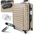 Produktbild: KESSER® Reisekoffer Hartschalen Koffer mit Zahlenschloss, Waage + Gepäckanhänger - Beige