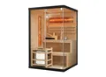 Produktbild: Artsauna Saunakabine Vantaa 120 mit Salzstein - Indoor Sauna für 2 Personen, 3,5 kW Ofen, Glasfront