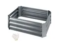 Produktbild: tectake® Hochbeet, aus verzinktem Stahl, mit offenem Boden, Füllmenge 140 l, 80 x 60 x 30 cm