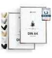 Produktbild: ® - Bilderrahmen - A4 21x30 cm, Aluminium, Metall, Silber, 2er-Pack - Urkunde...