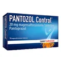 Produktbild: PANTOZOL Control® 20 mg magensaftresistente Tabletten - zur kurzzeitigen Behandlung von Refluxsymptomen (z. B. Sodbrennen, saures Aufstoßen) bei Erwachsenen