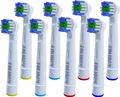 Produktbild: 8 x Aufsteckbürsten Ersatzbürsten für Braun Oral B Precision Clean Zahnbürsten