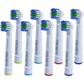 Produktbild: 8 x Aufsteckbürsten Ersatzbürsten für Braun Oral B Precision Clean Zahnbürsten - Weiß