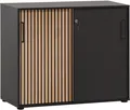 Produktbild: Schildmeyer Schiebetürenschrank Hank, MADE IN GERMANY, Breite 100 cm Tür mit Akustikprint, abschließbar, Metallbeschläge
