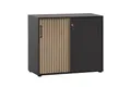 Produktbild: Schildmeyer Aktenschrank Hank 701972, Schwarzmatt/Akustikpaneel Optik, 100 x 41 x 83,6 cm