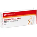 Produktbild: Ibuprofen AL akut 400 mg Filmtabletten bei akuten Schmerzen 20 St