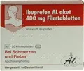 Produktbild: Ibuprofen AL akut 400 mg Filmtabletten