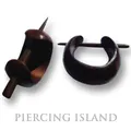 Produktbild: Kleine Holz Ohrringe Goa Creolen Wood Piercing Style Schmuck ER018
