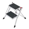 Produktbild: HAILO Mini Stahl-Klapptritt, Trittleiter, Haushaltsleiter 2 Stufen, weiß ***NEU*