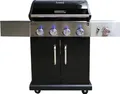 Produktbild: Vaiko Gasgrill 4 Edelstahl Brenner + 800°C Infrarot Keramik Brenner Prime Zone