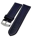 Produktbild: Uhrenarmband Armband BLAU mit weisser Naht 26mm Kalbleder NEU 3791