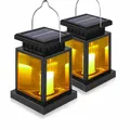 Produktbild: 2x LED Solarlaterne mit LED Kerze + Akku Gartenlaterne Laterne Solarglas