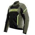 Produktbild: Dainese - Air Frame 3 Tex Jacket, Sommer-Motorradjacke mit herausnehmbarem, winddichtem Innenfutter, Mann, Armeegrün/Schwarz/Fluo Gelb, 54
