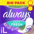 Produktbild: Always Daily Fresh Slipeinlagen Long pflanzenbasierte Fasern ohne Duft 38 St.