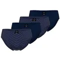 Produktbild: Götzburg Herren Slips X-Lastic Stretch | 4er Pack (M, Navy | gestreift)