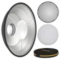 Produktbild: Beauty Dish XL 20 Pro Kit MagMod 20 Zoll Faltbare magnetische Schönheitsplatte für Porträtfotografie und schmeichelhaftes Studio, inklusive Bowens Ständer, Gitter und Diffusionssocke,