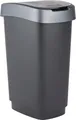 Produktbild: Rotho Swingeimer Twist 50 L schwarz silber